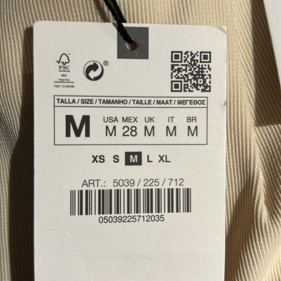 ZARA Cream Hi-Rise Legging - Picture 4 of 4